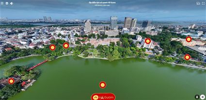 [Ảnh] Khám phá các địa điểm lịch sử quanh Hồ Gươm bằng công nghệ VR360