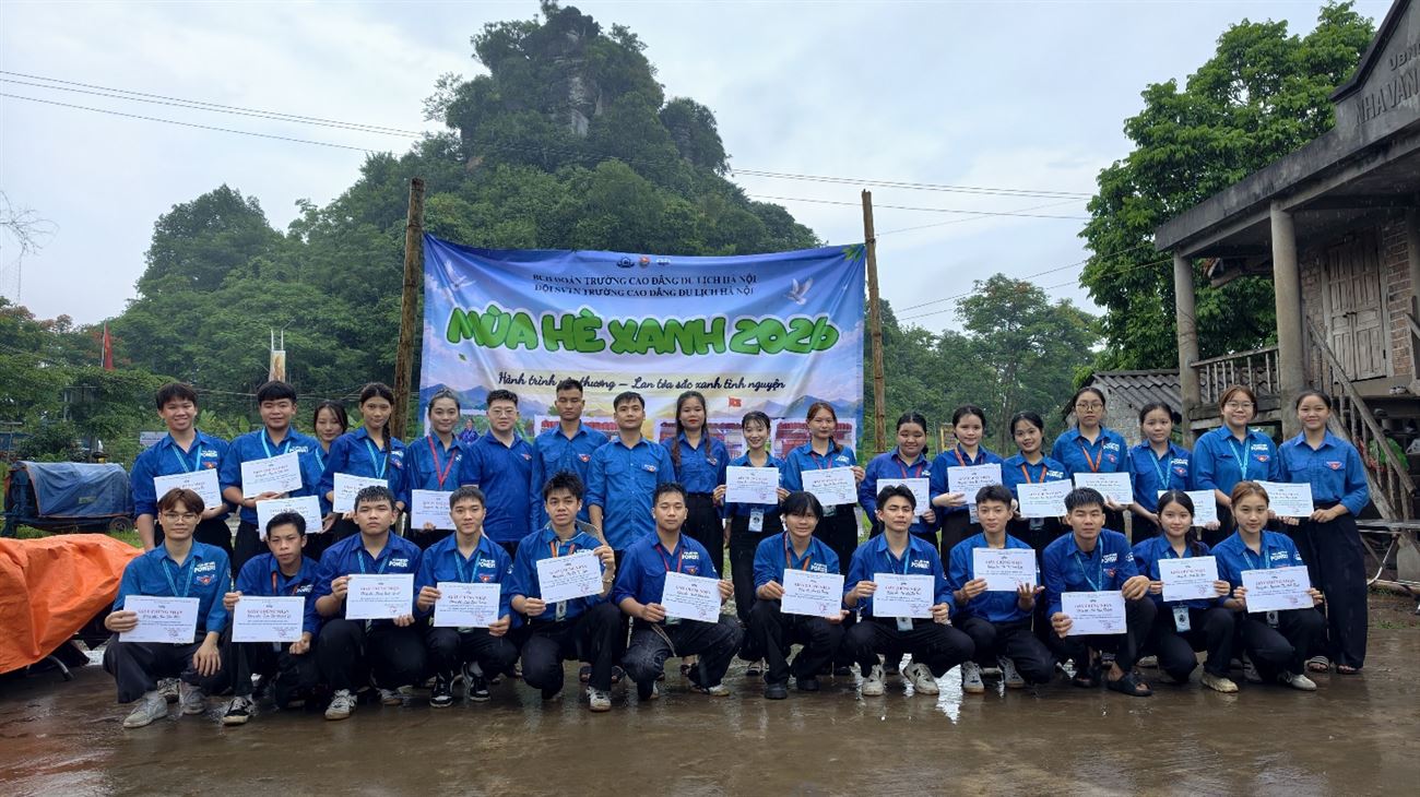 MÙA HÈ XANH 2026: HÀNH TRÌNH YÊU THƯƠNG LAN TỎA GIÁ TRỊ NHÂN VĂN CỦA TUỔI TRẺ TRƯỜNG CĐ DL HÀ NỘI