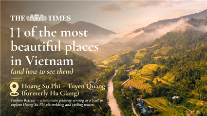 Hoàng Su Phì trong danh sách 11 điểm đến đẹp nhất Việt Nam của The Times: Gợi mở hướng phát triển du lịch trải nghiệm chất lượng cao